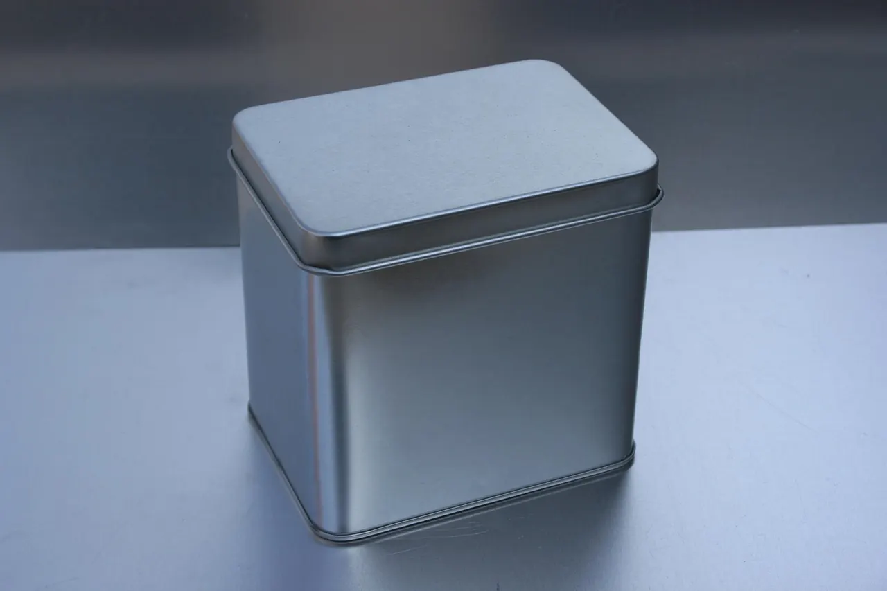 Stock photo: scientist holding tin box