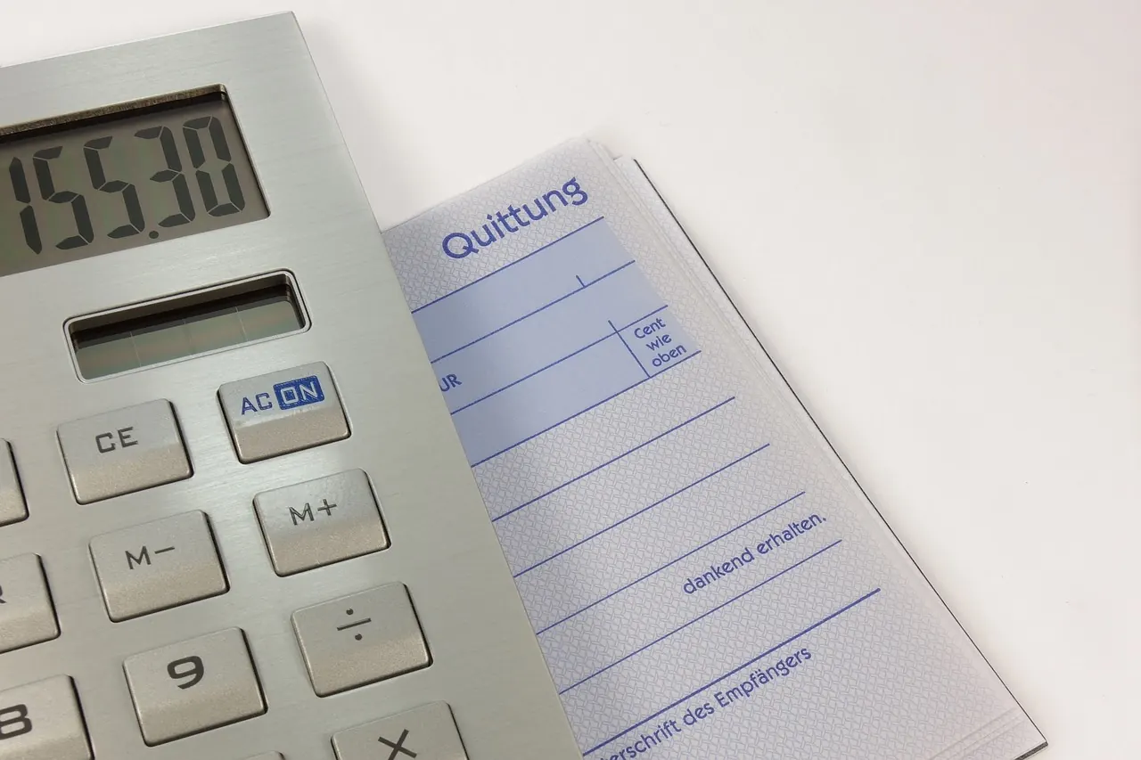 Stock photo: calculator receipts