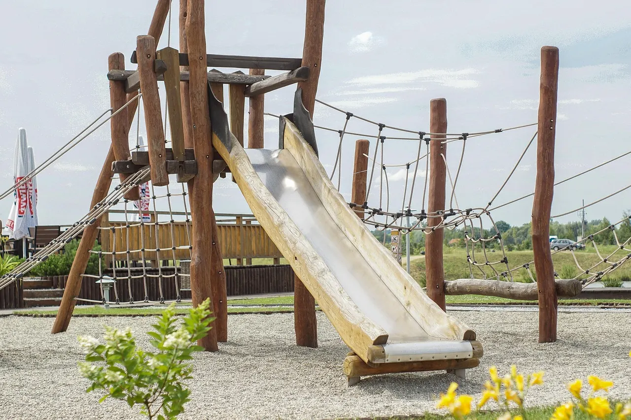 Stock photo: luxury children playground in city park
