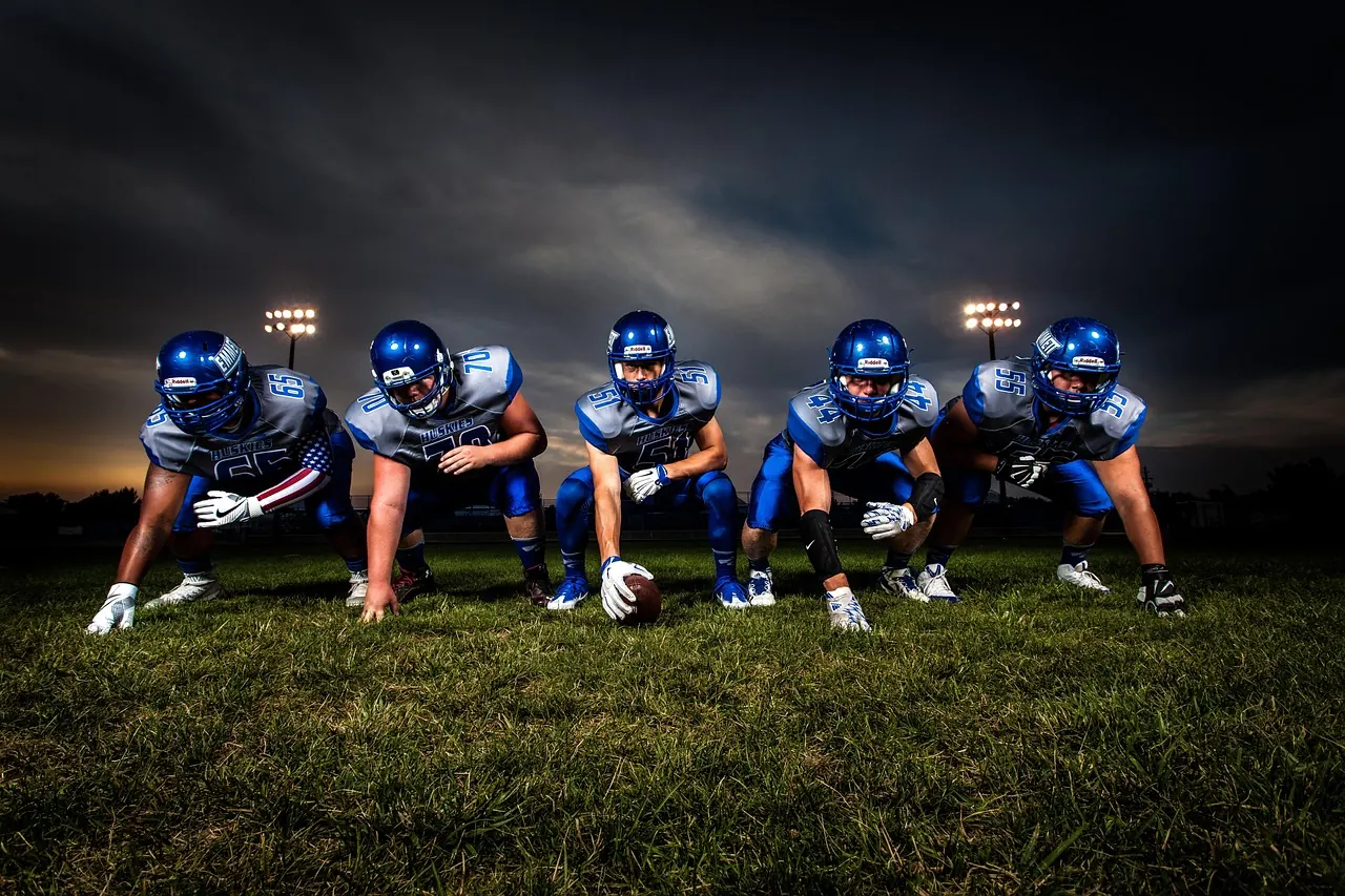 Foto de archivo: football on grass
