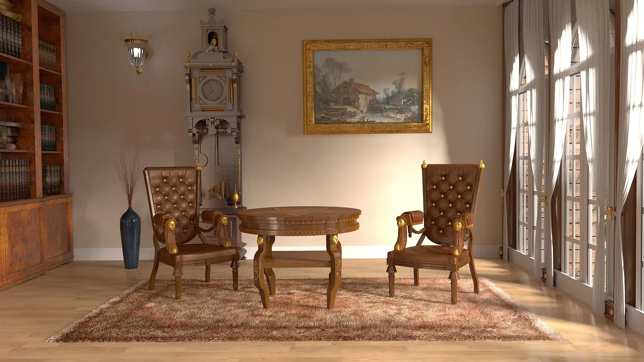 Foto de archivo: interior de un palacio lujoso