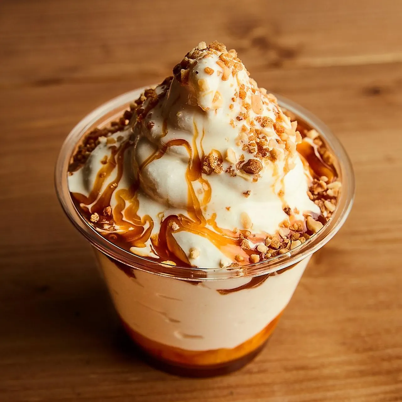 Stock photo: cup of frozen yogurt with toppings