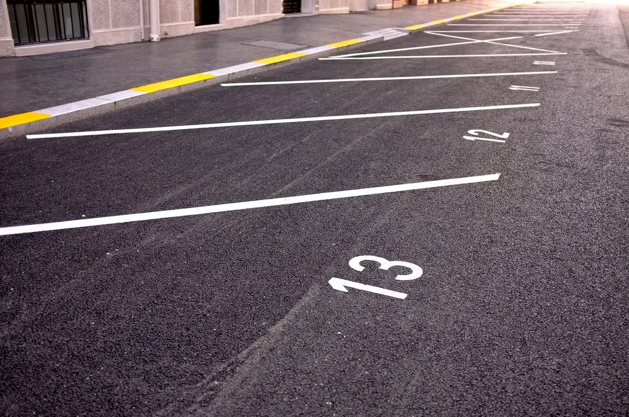 Stock photo: parking lot lines
