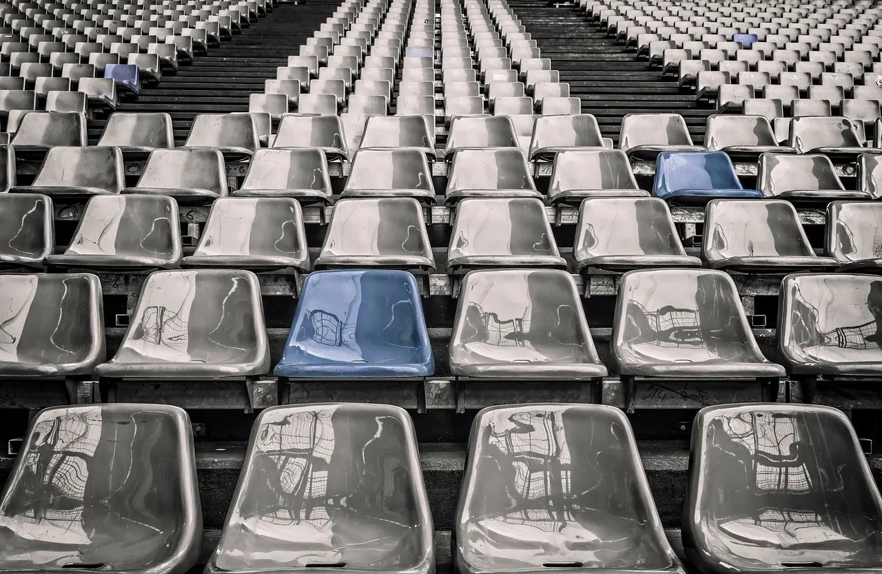 Stock photo: empty stadium seats
