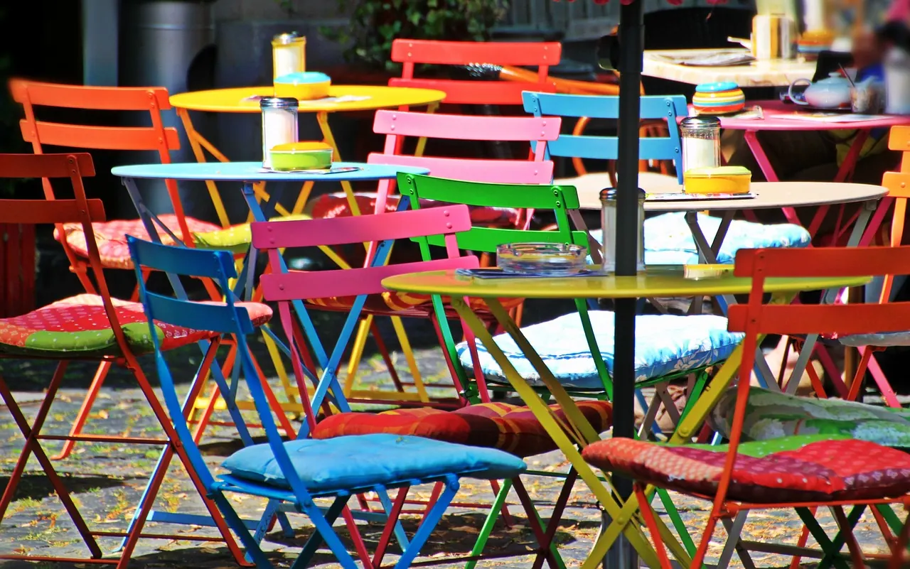 Stock photo: folding chairs outdoors