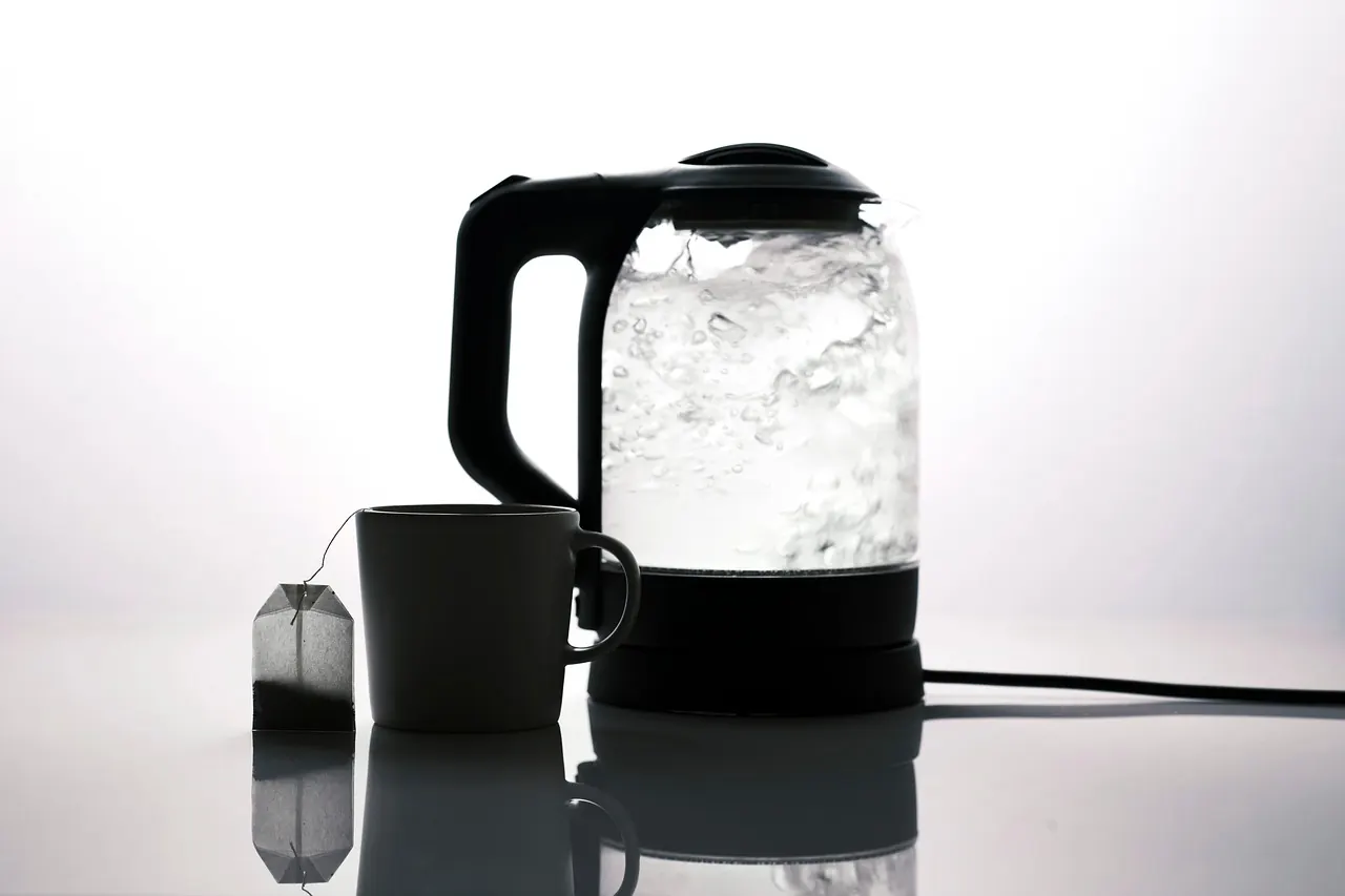 Stock photo: an electric kettle on a kitchen counter