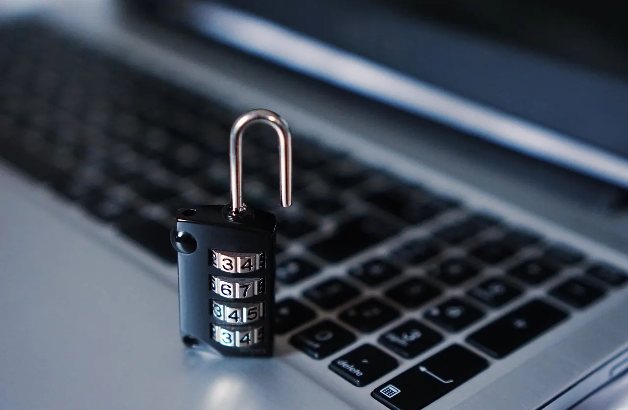 Fotografie de arhivă: lacăt de securitate pe ecranul laptopului