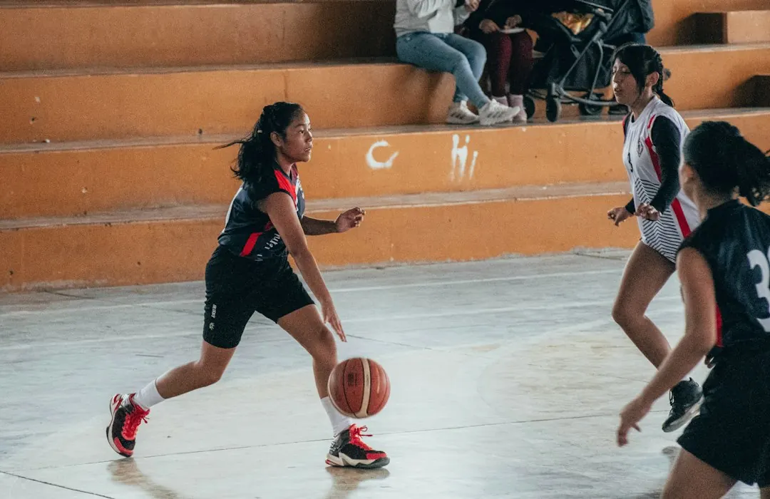 Stock photo: women basketball players arguing on court